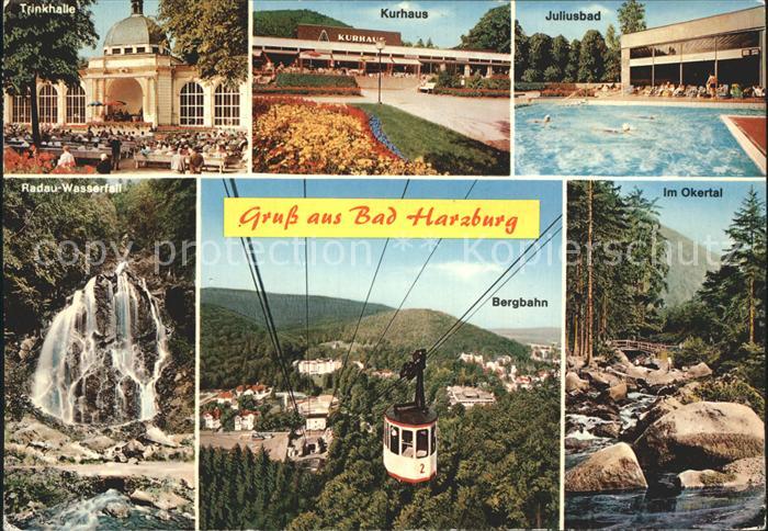 Bad Harzburg Seilbahn Okertal Juliusbad Kurhaus Radau-Wasserfall