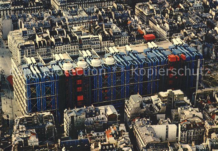 Paris Fliegeraufnahme Centre National d`Art Georges Pompidou