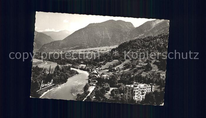 La Lechere les Bains avec Vallee de L Isere Fliegeraufnahme
