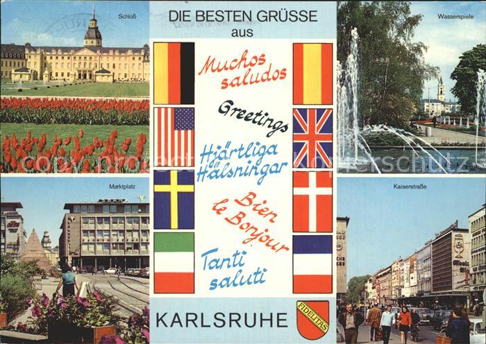 Karlsruhe Baden Schloss Wasserspiele Kaiserstrasse