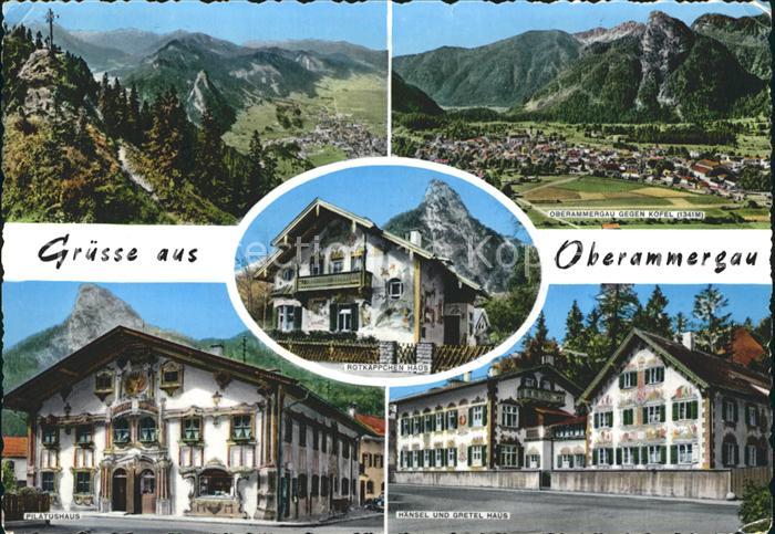 OBERAMMERGAU Bayern Haensel und Grethel Haus Pilatushaus Kofel