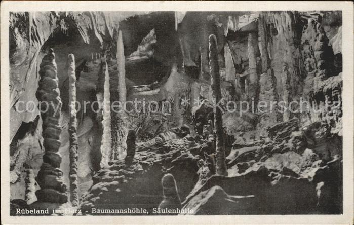 Hoehlen Caves Grottes Rübeland Harz Baumannshöhle Säulenhalle