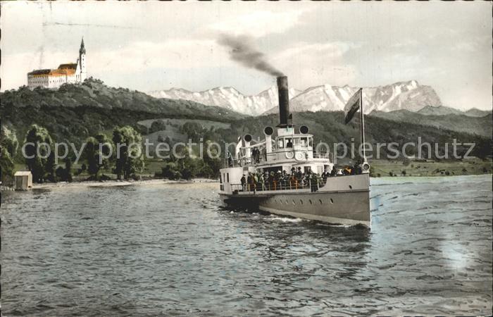 Dampfer Binnenschifffahrt Ammersee Andechs