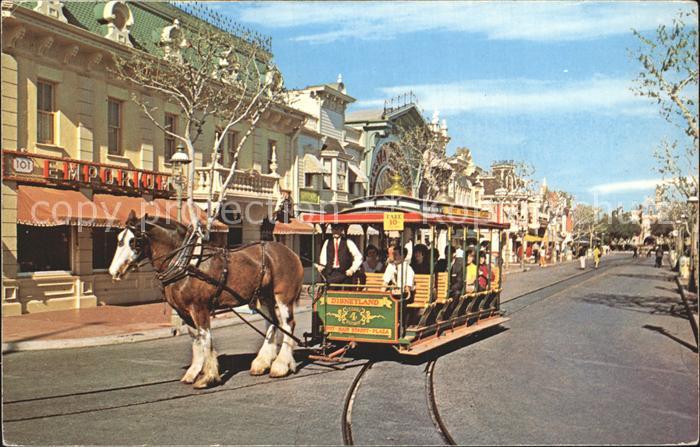 Pferdebahn Horse-Drawn Street Car Disneyland California