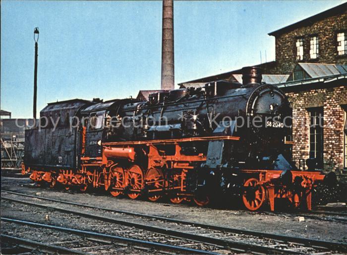 Lokomotive Gueterzug-Lokomotive 58 2040 Nossen 1965