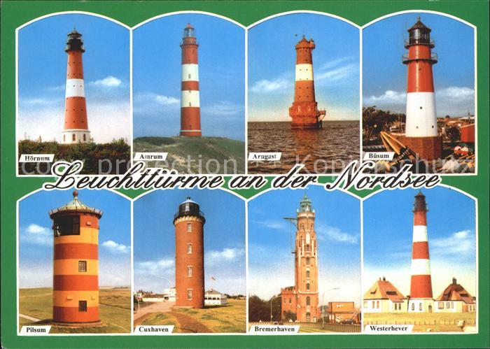 Leuchtturm Lighthouse Nordsee Hoernum Amrum Cuxgaven Arngast Pilsum