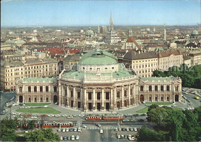 Theatergebaeude Burgtheater Strassenbahn Wien