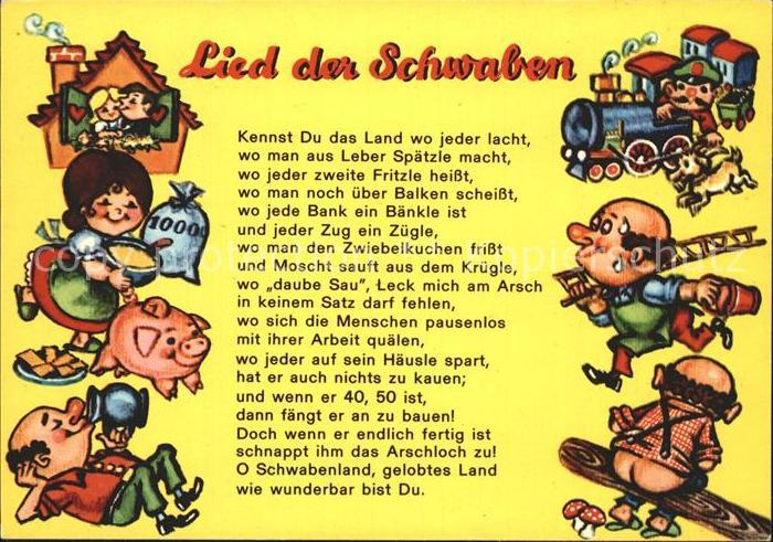 Liederkarte Lied der Schwaben
