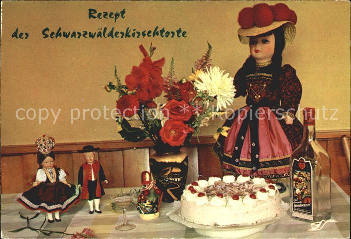 Lebensmittel Rezept Schwarzwaelder Kirschtorte Puppe Trachten Schwarzwald