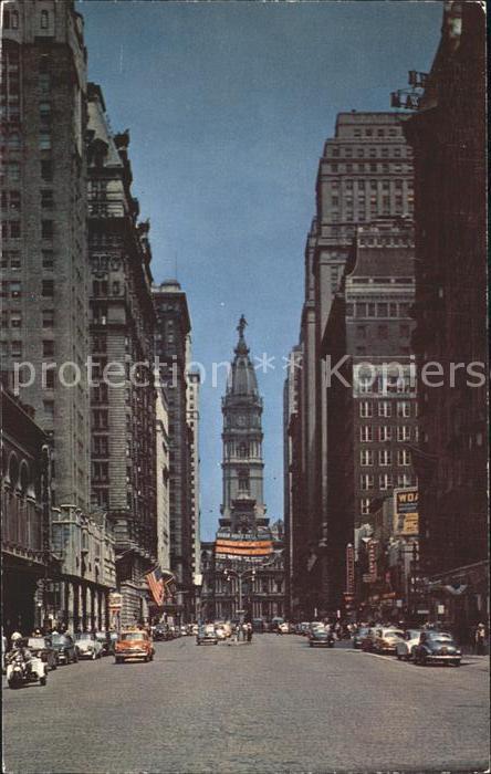 Philadelphia Pennsylvania Looking North South Broad Street