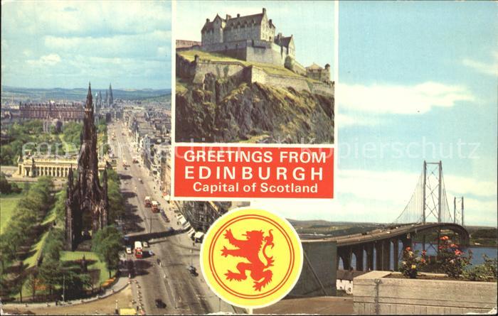 Edinburgh Scotland Castle Princes Street Forth Bridge