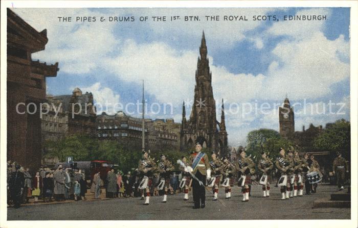 Edinburgh Scotland Pipes Drums I St Btn. the Royal Scots