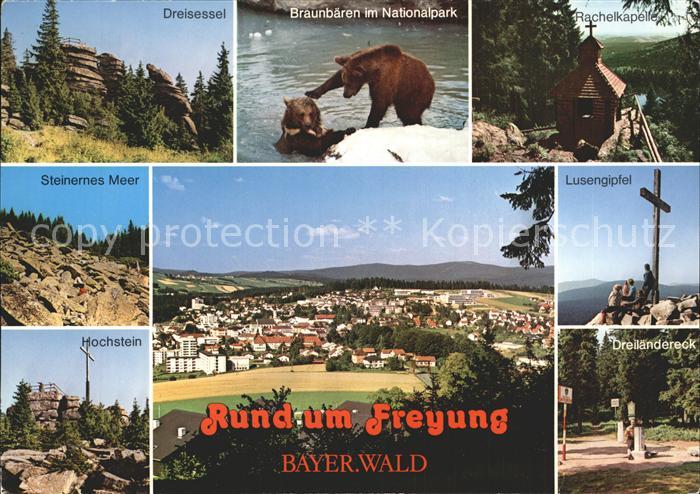 Freyung Lusengipfel Dreilaendereck Rachelkapelle Braunbaeren Dreisessel