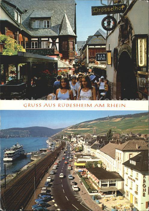 Ruedesheim Rhein Drosselgasse Rheinstrasse Faehre