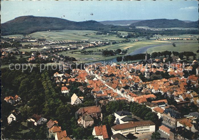 Rinteln Weser Niedersachsen Fliegeraufnahme