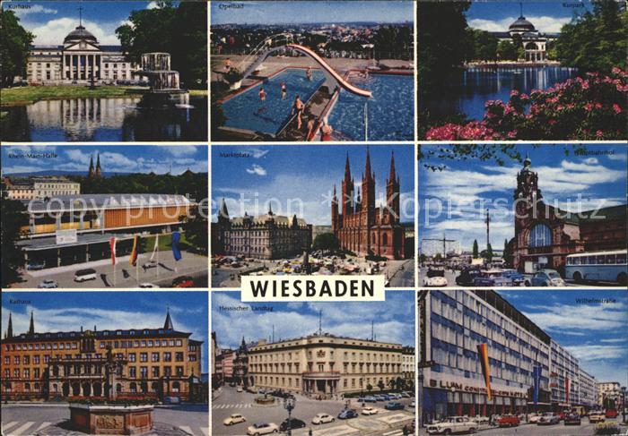 Wiesbaden Marktplatz Hauptbahnhof Kurhaus