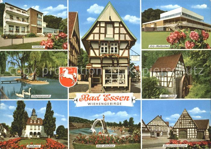 Bad Essen Sole-Hallenbad Alte Muehle Fachwerkhaeuser Rathaus