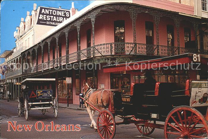 New Orleans Louisiana Antoines Restaurant Pferdekutsche