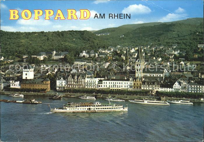 Boppard Rhein Dampferanlegestelle Fliegeraufnahme