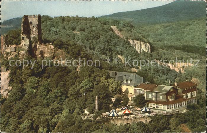 Drachenfels Ruine mit Hotel Restaurant