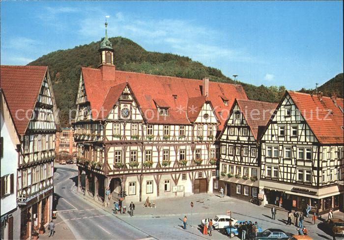 Urach Bad Fliegeraufnahme Marktplatz Fachwerkhaeuser