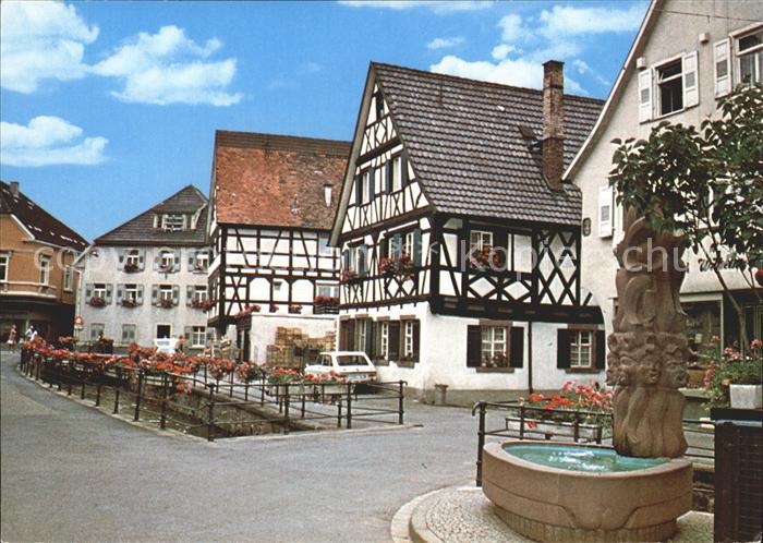 Oberkirch Baden Renchtal Partie am Narrenbrunnen