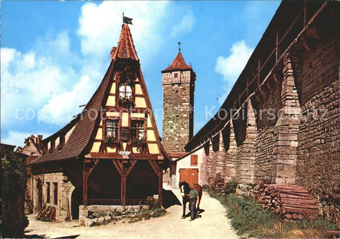 Rothenburg Tauber Alte Schmiede an der Schuett