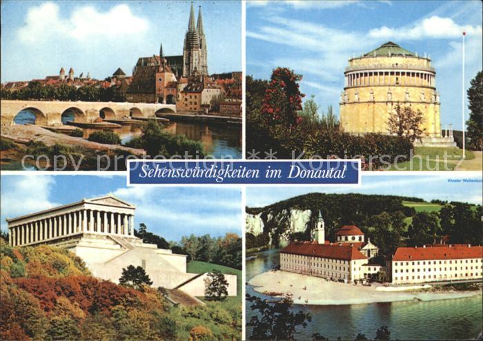 REGENSBURG Bayern Steinerne Bruecke Dom St. Peter Befreiungshalle Walhalla Klost