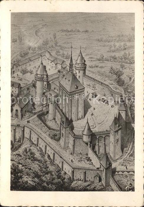 Chevreuse Chateaud de la Madeleine Kuenstlerkarte