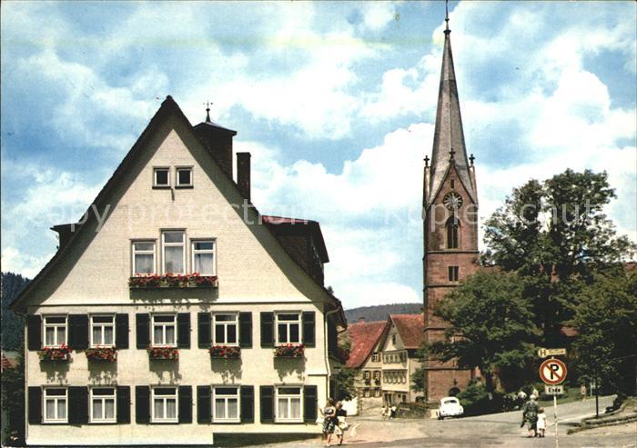 Baiersbronn Schwarzwald Rathaus und Marienkirche