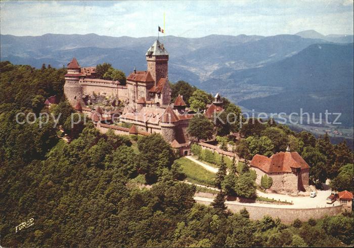 Haut-Koenigsbourg Hohkoenigsburg Fliegeraufnahme Chateau