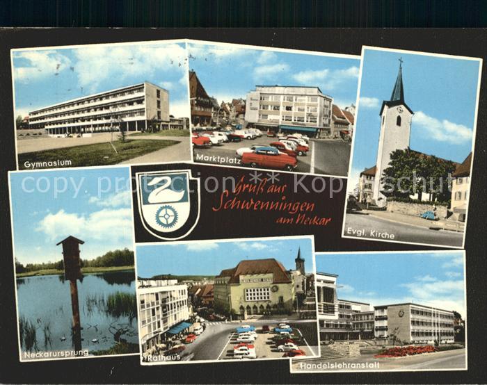 Schwenningen Neckar Kirche Handelslehranstalt Neckarursprung