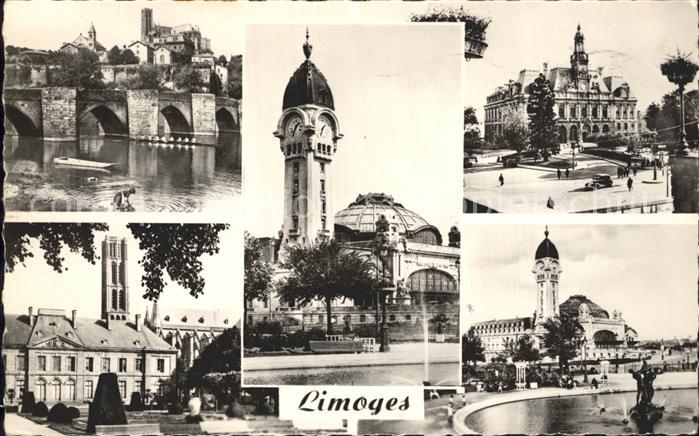 Limoges Haute Vienne Pont St-Etienne Hotel de Ville Gare