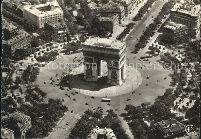Paris Fliegeraufnahme Arc de Triomphe de L Etoile