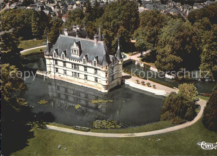 Azay-le-Rideau Fliegeraufnahme Chateau