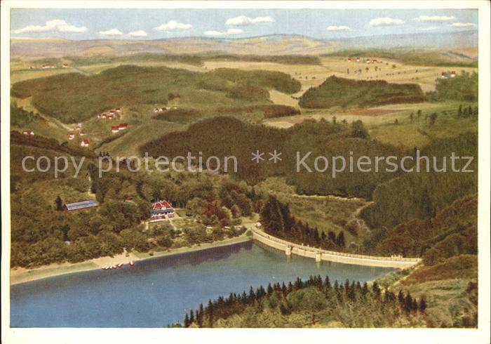 Dahlerbrueck Fliegeraufnahme Goertalsperre Volmetal Gaststaette