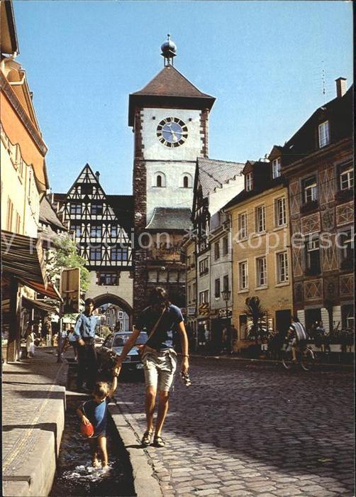 Freiburg Breisgau Schwabentor mit Baechle