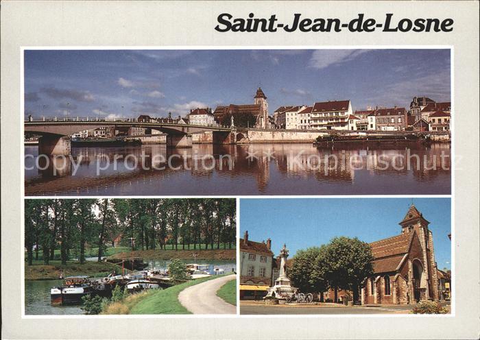 Saint-Jean-de-Losne Brückenpartie Kirche