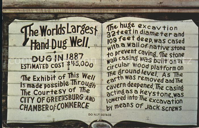 Greensburg Kansas The World Largest Hand Dug Well
