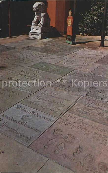 Hollywood California Footprints of the Stars Forecourt of Graumans Chinese Theat