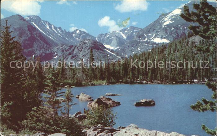 Rocky Mountain National Park Colorado Longs Peak and Glacier George viewed from