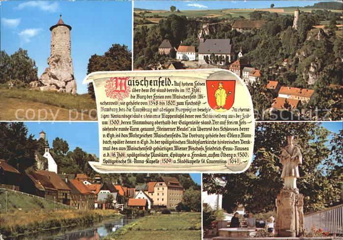 Waischenfeld Steinerner Beutel Teilansichten Denkmal Bischof Friedr Grau Nausea