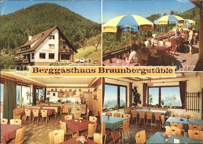 Loecherberg Berggasthaus Braunbergstueble Gaststube Terrasse