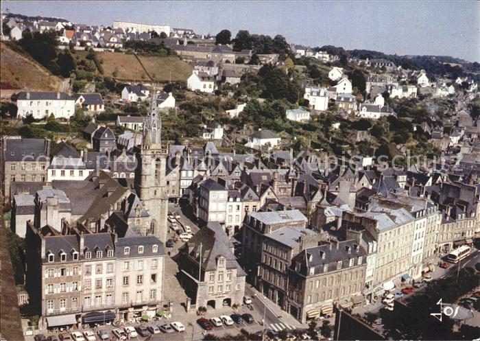 Morlaix Eglise Saint Melaine et le cours des 50 Otages Vue aerienne