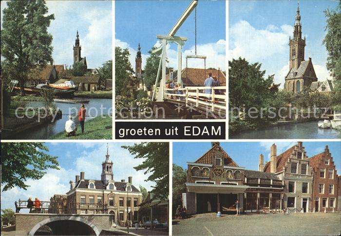 Edam Kanaele Kirche Ziehbruecke