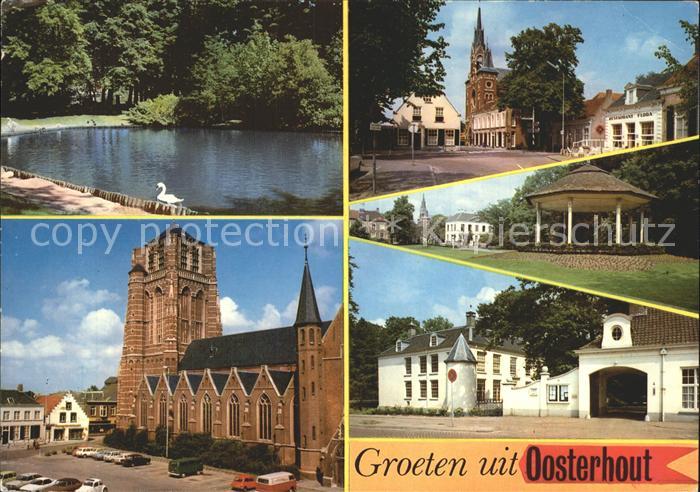 Oosterhout Schwanenteich Kirche Pavillon Teilansicht