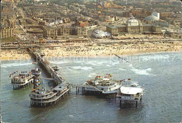 Scheveningen Seebruecke Strand Fliegeraufnahme