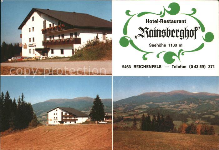 Reichenfels Hotel Restaurant Rainsbergerhof Panorama