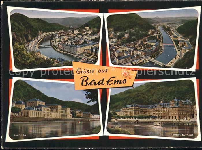 Bad Ems Fliegeraufnahme Emspartie Kurhalle Staatl Kurhaus