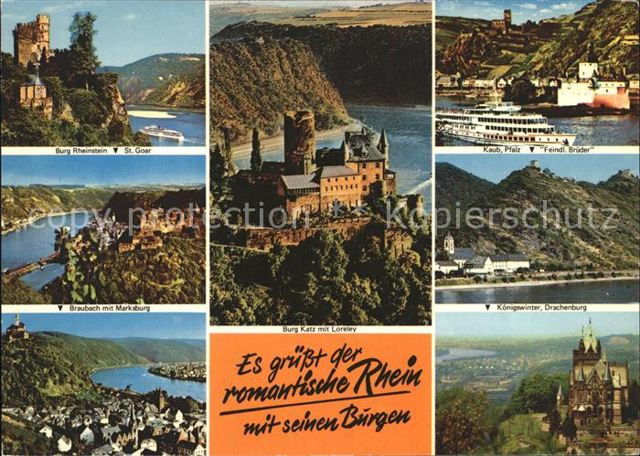 St Goar Burg Rheinstein Kaub Pfalz Braubach Marksburg Koenigswinter Drachenburg